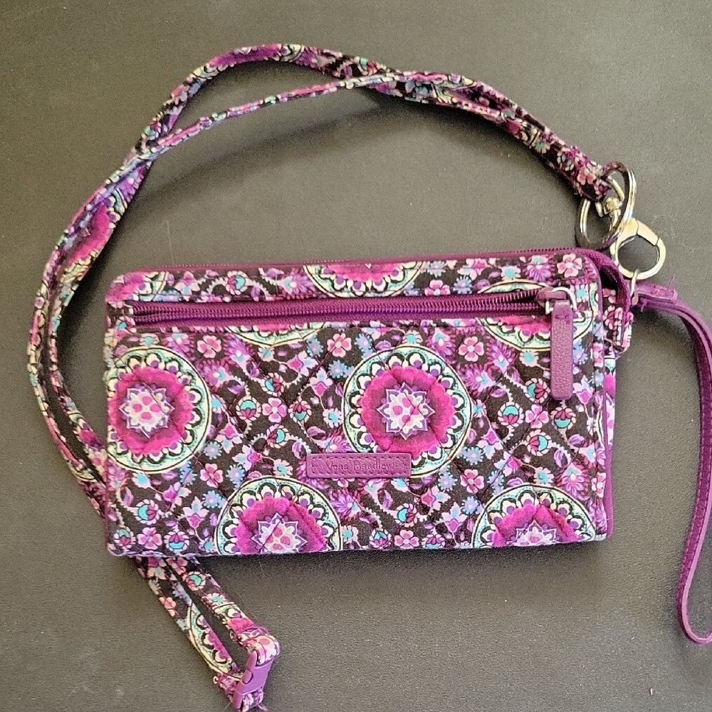 Vera Bradley Purple Floral Wristlet